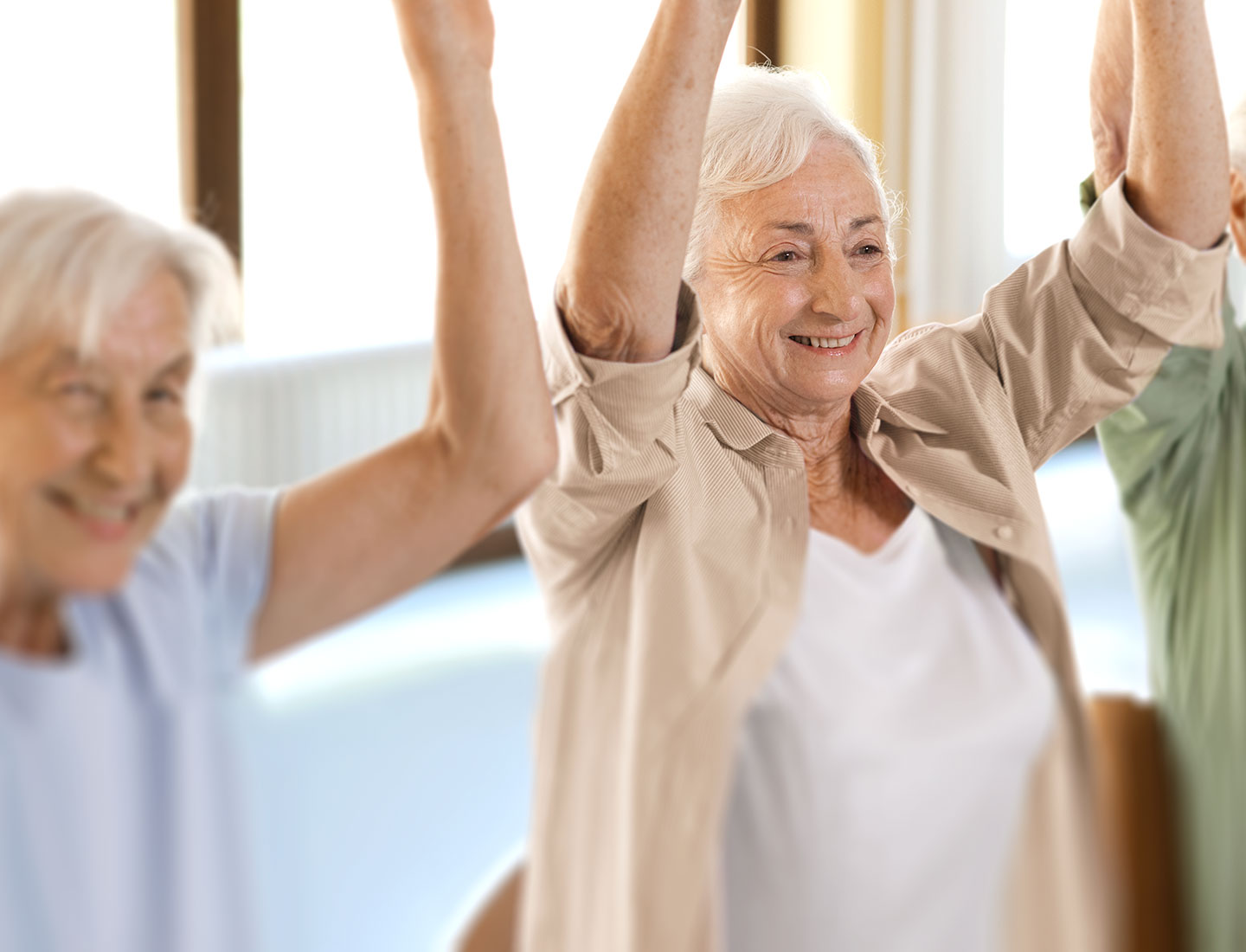 Senioren beim Sport zur Erhaltung ihrer Mobilität