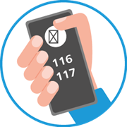 Piktogramm 116117 anrufen