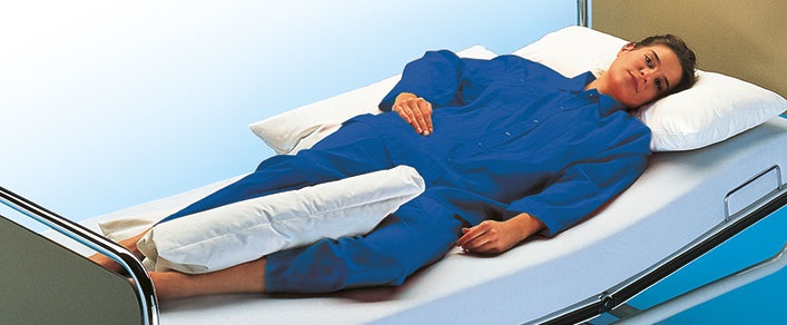 Schaubild für die 30 Grad Seitenlagerung bei bettlägerigen Patienten