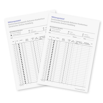 Schaubild eines Miktionprotokolls