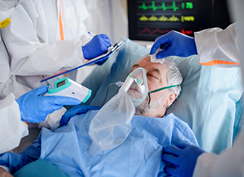 Beatmung eines Intensivpatienten