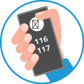 Piktogramm 116117 anrufen