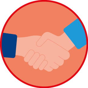 Piktogramm Nicht die Hand geben